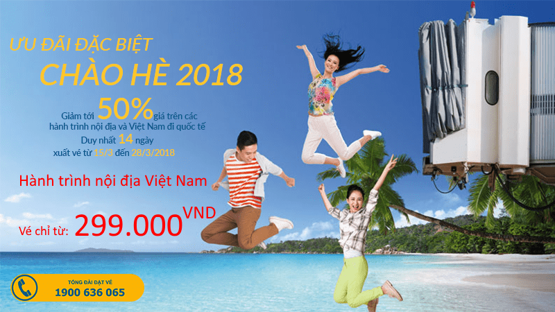 Vietnam Airlines khuyến mãi vé 1 chiều từ 299.000 Đ