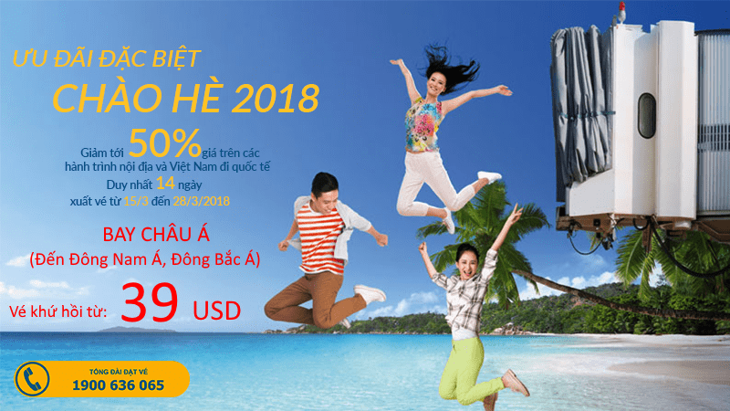Vietnam Airlines mở bán vé khứ hồi từ 39 USD