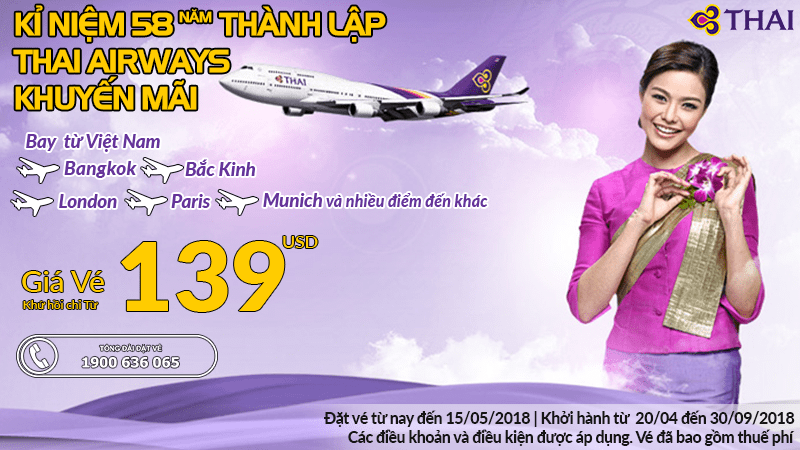 Chương trình khuyến mại Thai Airways