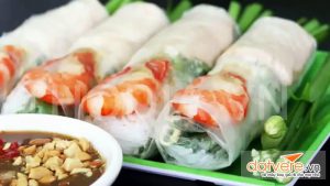 Bánh cuốn gỏi tôm