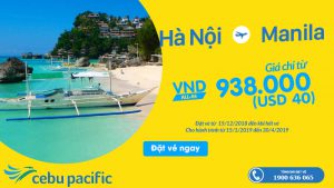 Giá vé từ Hà Nội đi Manila chỉ với 40$