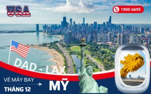 Đặt mua vé máy bay Đà Nẵng đi Mỹ tháng 12