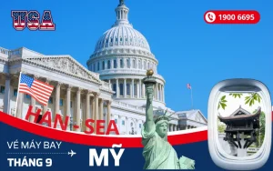 Đặt mua vé máy bay Hà Nội đi Mỹ tháng 9