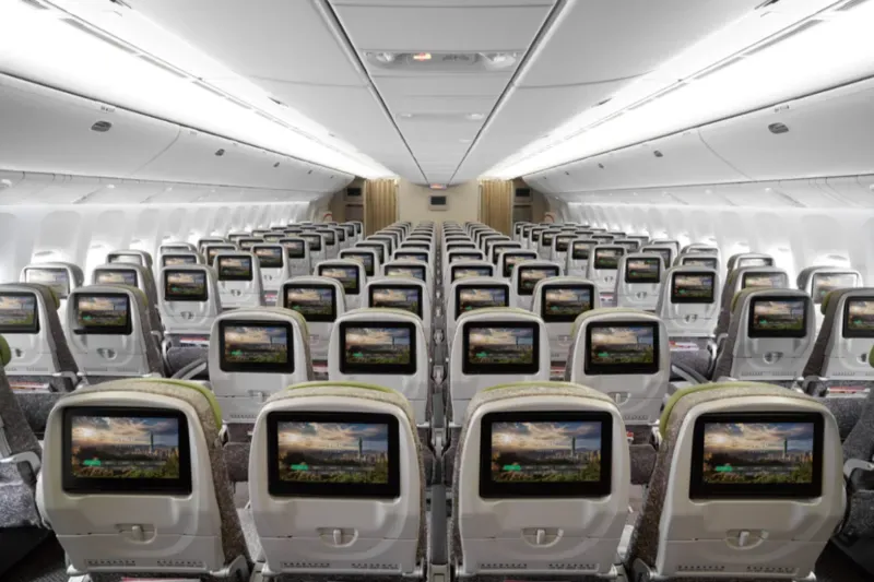 Hạng ghế phổ thông và vị trí ngồi trên chuyến bay Đà Nẵng đi Mỹ EVA Air