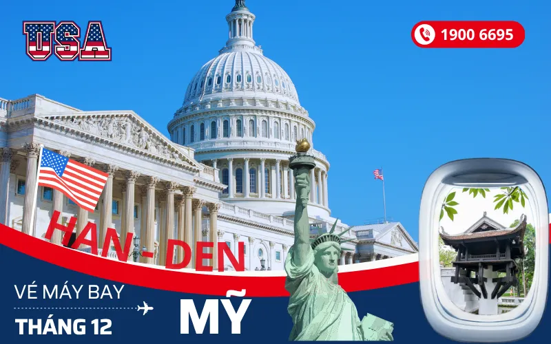 Vé máy bay Hà Nội đi Mỹ tháng 12