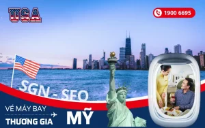 Vé máy bay Sài Gòn (TP.HCM) đi Mỹ thương gia