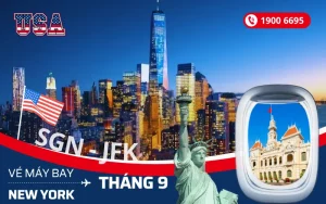 Bán vé máy bay TPHCM (SGN) đi New York Mỹ tháng 9