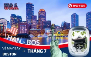 Giá vé máy bay Hà Nội (HAN) đi Boston Mỹ tháng 7