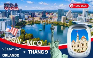 Giá vé máy bay TPHCM (SGN) đi Orlando Florida Mỹ tháng 9