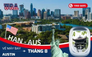 Vé máy bay Hà Nội (HAN) đi Austin Mỹ tháng 8