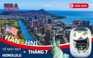 Vé máy bay Hà Nội đi Honolulu Mỹ tháng 7