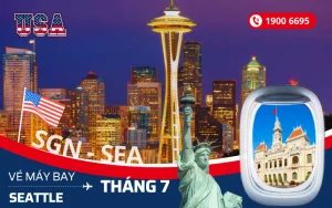 Vé máy bay TP.HCM (SGN) đi Seattle Mỹ tháng 7