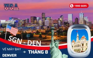 Vé máy bay TPHCM (SGN) đi Denver Mỹ tháng 8