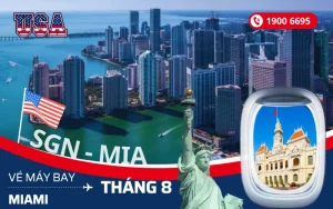 Vé máy bay TPHCM (SGN) đi Miami Florida Mỹ tháng 8