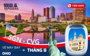 Vé máy bay TPHCM (SGN) đi Ohio Mỹ tháng 8
