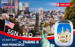 Vé máy bay TPHCM (SGN) đi San Francisco Mỹ tháng 8