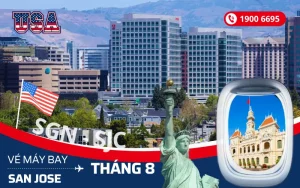 Vé máy bay TPHCM (SGN) đi San Jose Mỹ tháng 8