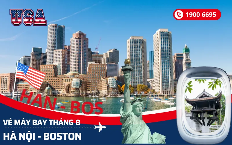 Bán vé máy bay Hà Nội (HAN) đi Boston Mỹ tháng 9