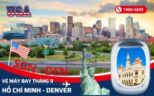 Bán vé máy bay TPHCM (SGN) đi Denver Mỹ tháng 9