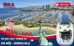 Chuyến bay Hà Nội (HAN) đi Honolulu Mỹ tháng 10