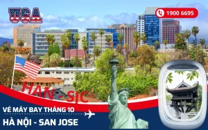 Chuyến bay Hà Nội (HAN) đi San Jose Mỹ tháng 10