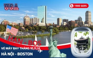 Chuyến bay TPHCM (SGN) đi Boston Mỹ tháng 10,11,12
