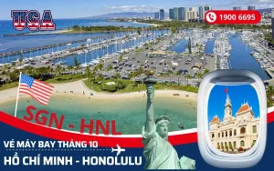 Chuyến bay TPHCM (SGN) đi Honolulu Mỹ tháng 10