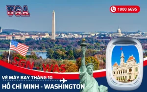 Chuyến bay TPHCM (SGN) đi Washington Mỹ tháng 10