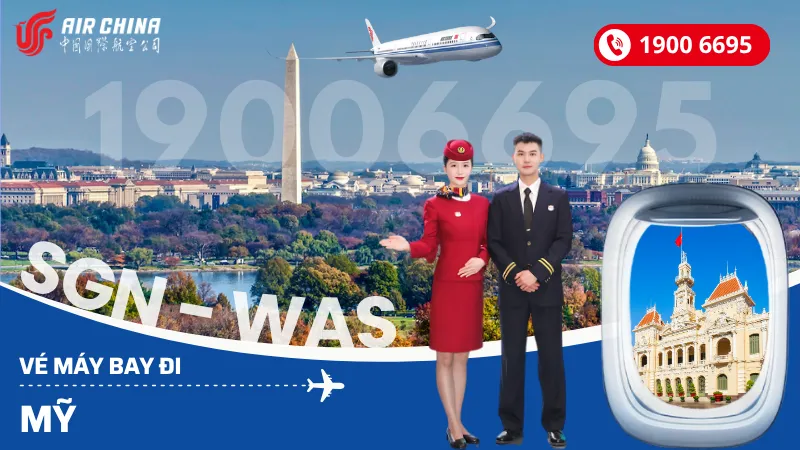 Đặt mua vé máy bay Air China đi Mỹ