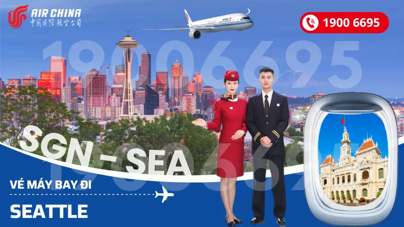 Đặt mua vé máy bay Air China đi Seattle