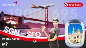 Đặt mua vé máy bay Asiana Airlines đi Mỹ