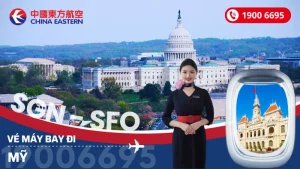 Đặt mua vé máy bay China Eastern đi Mỹ