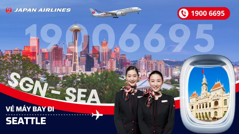 Đặt mua vé máy bay Japan Airlines đi Seattle