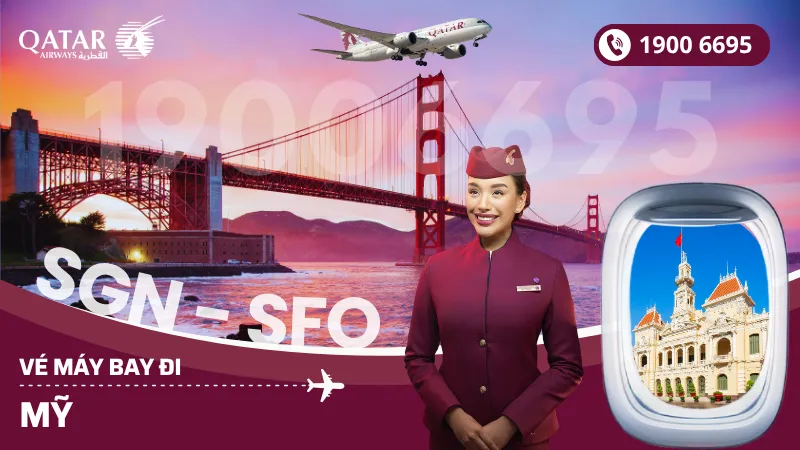 Đặt mua vé máy bay Qatar Airways đi Mỹ